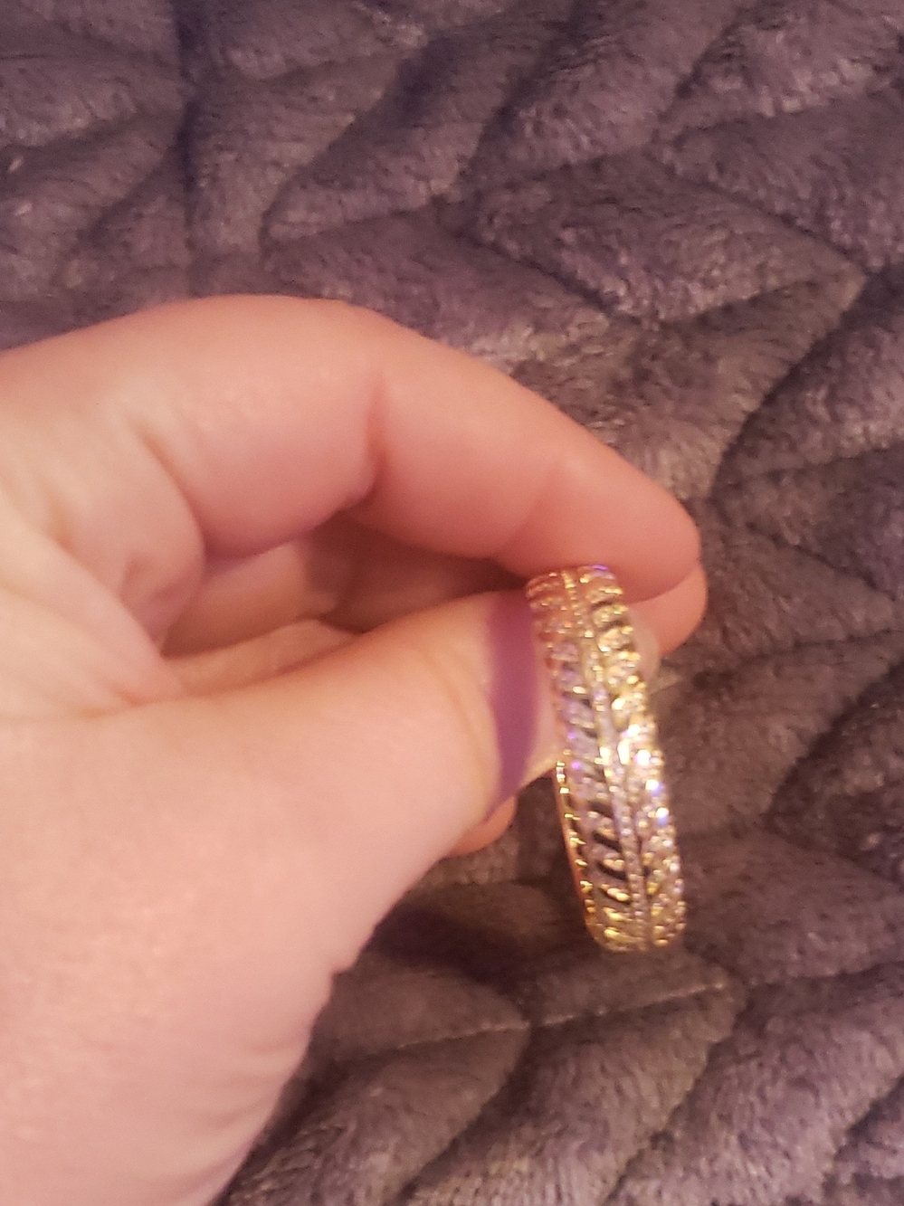 Macy's Gold Pavé Crystal Hoop Earrings
